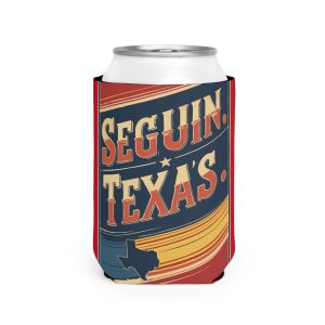 Vintage Seguin, Texas Can Cooler Sleeve | Retro Drink Holder, Bbq Party Essential, Gift For Friends &Amp; Family